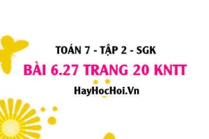 Bài 6.27 trang 20 Toán 7 Tập 2 Kết nối tri thức